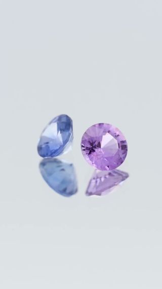 Natural Lilac & Blue Sapphire Pair Unheated thumbnail 1
