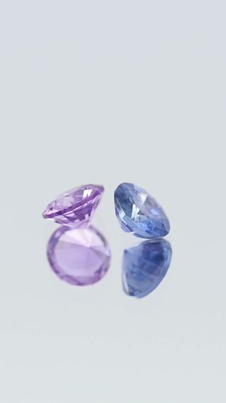 Natural Lilac & Blue Sapphire Pair Unheated thumbnail 5