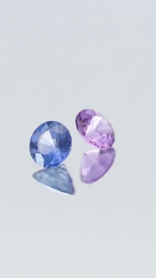 Natural Lilac & Blue Sapphire Pair Unheated thumbnail 8